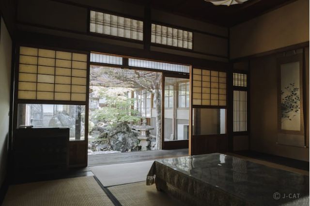 Private Japanese tea ceremony room at Nakamura Tokichi Honten in Uji, Kyoto