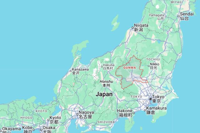 Gunma japan map where