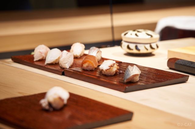 Jukusei matured sushi served at Sushi Kimura in Tokyo during a private Wabunka dining experience
